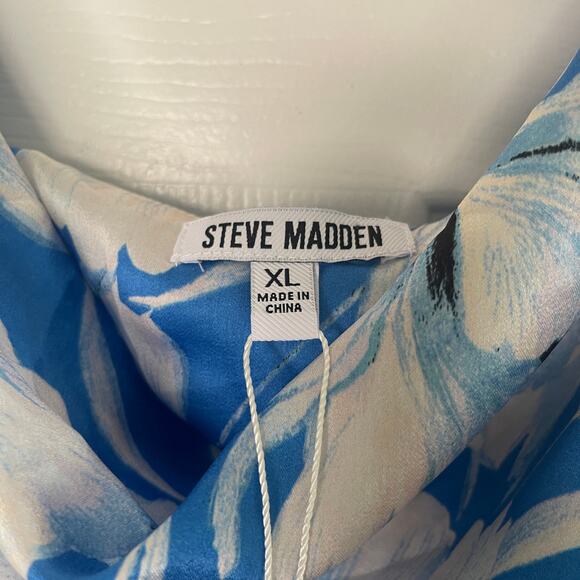 NWT Steve Madden Asymmetrical Hem Slip DressDrapey Cowl Neck line SizeXL - Picture 7 of 9